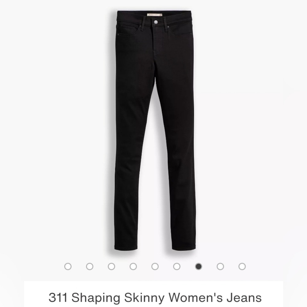 NWT Levi's 311 shaping skinny black jeans size 16 long